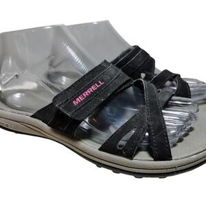 Merrell  Black Rose Red Strappy Sport Sandals 7 US‎ Comfort Air Cushion hiking